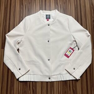 Vince Camuto Ladies Blazer Jacket Size M Pink Mimosa Long Sleeve Snap Lining NWT